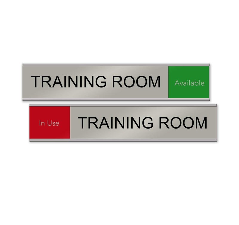 NapTags Training Room Slider Sign (Red/Green, 10" x 2") - Image 1